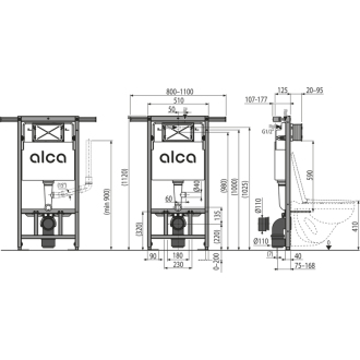 ALCA AM102/1120V Jadromodul - Predstenový inštalačný systém s odvetrávaním
