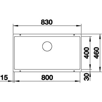 Blanco SUBLINE 800-U 523150 jednodrez kávová drez pod dosku