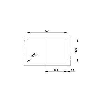 Blanco ZENAR 45S 523842 drez s odkvapom, drez vľavo aluminium drez vstavaný