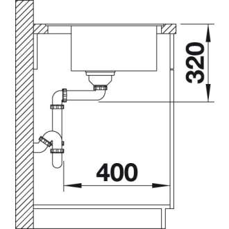 Blanco ZENAR 45S-F 523815 drez s odkvapom, drez vpravo aluminium drez do roviny