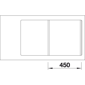 Blanco ZENAR 45S-F 523834 drez s odkvapom, drez vľavo aluminium drez do roviny