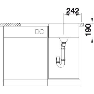 Blanco ZENAR 45S-F 523800 drez s odkvapom, drez vpravo antracit drez do roviny