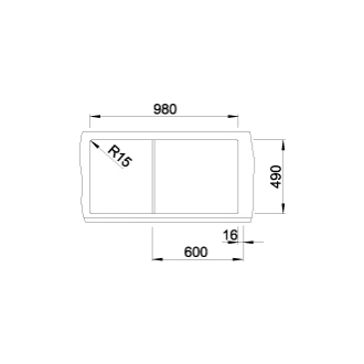 Blanco ZENAR XL 6S 523966 drez s odkvapom, drez vpravo aluminium drez vstavaný