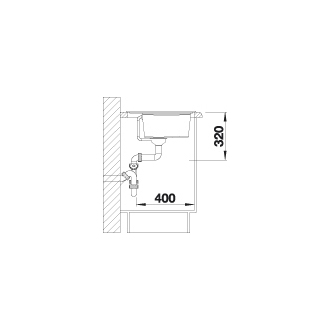 Blanco ZENAR XL 6S 523966 drez s odkvapom, drez vpravo aluminium drez vstavaný