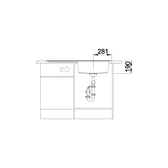 Blanco ZENAR XL 6S 523994 drez s odkvapom, drez vľavo antracit drez vstavaný