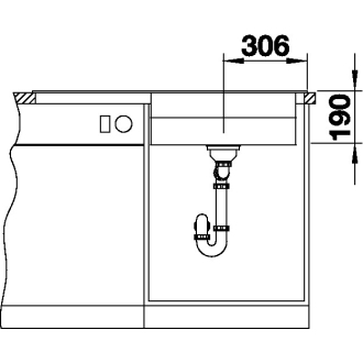 Blanco ZENAR XL 6 S DGP 524052 drez s odkvapom, drez vpravo antracit drez vstavaný
