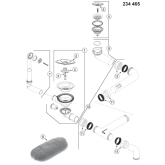 Blanco SUBLINE 350/150-U 523746 dvojdrez, hlavný drez vľavo basalt drez pod dosku
