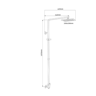 Mereo Quatro sprchová súprava s horným vývodom, kompletný set CBQ60101SK