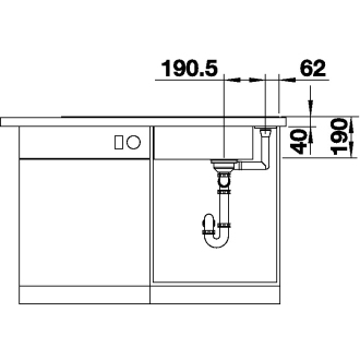 Blanco AXIA III XL 6 S 523512 drez s odkvapom, obojstranný aluminium drez vstavaný