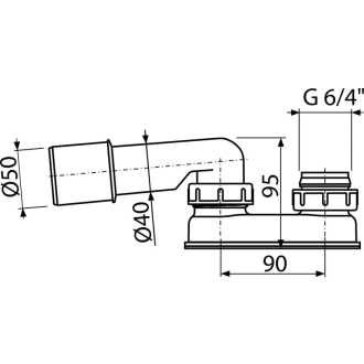 ALCA A53-DN50 Zápachový uzáver