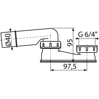 ALCA A532-DN40 Zápachový uzáver znížený
