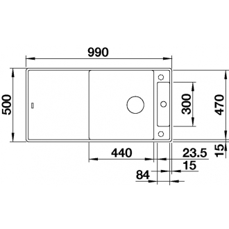 Blanco AXIA III XL 6S-F 523528 drez s odkvapom, obojstranný aluminium drez do roviny