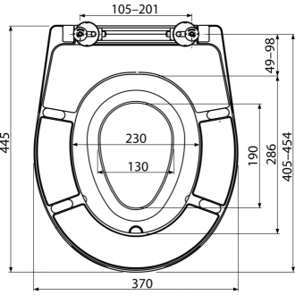 ALCA A603 WC sedátko univerzálne s integrovanou vložkou, Duroplast
