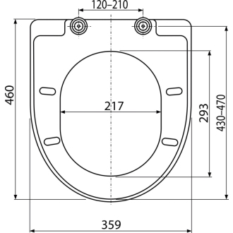 ALCA A67 WC sedátko SOFTCLOSE, Duroplast