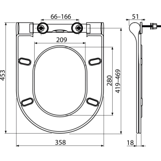 ALCA A67SLIM WC sedátko SLIM SOFTCLOSE, Duroplast