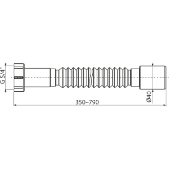 ALCA A730 &quot;Flexi pripojenie 5/4&quot;&quot;×40 plast&quot;