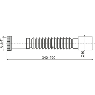 ALCA A740 &quot;Flexi pripojenie 5/4&quot;&quot;×40 kov&quot;