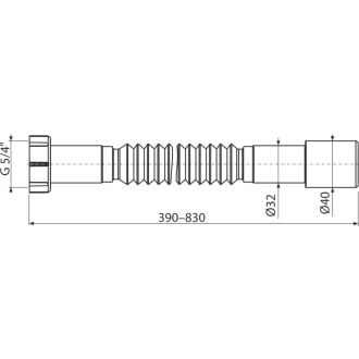 ALCA A750 &quot;Flexi pripojenie 5/4&quot;&quot;×32/40 plast&quot;