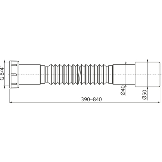 ALCA A770 &quot;Flexi pripojenie 6/4&quot;&quot;×40/50 plast&quot;
