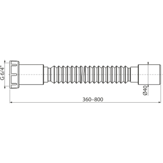 ALCA A791 &quot;Flexi pripojenie 6/4&quot;&quot;×40 plast&quot;