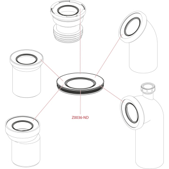 ALCA A91-250 Dopojenie k WC – nátrubok 250 mm