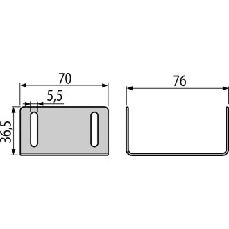 ALCA ADZ-P006 Prepojka drenážneho žľabu 100 mm, nerez