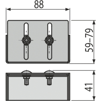 ALCA ADZ-P011 Koncovka drenážneho žľabu 75 mm, nerez