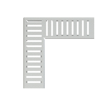ALCA ADZ-R102R Rošt pre drenážny žľab rohový 75 mm, pozinkovaná oceľ