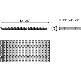 ALCA AP3-195-1000 Bazénový rošt s protišmykom