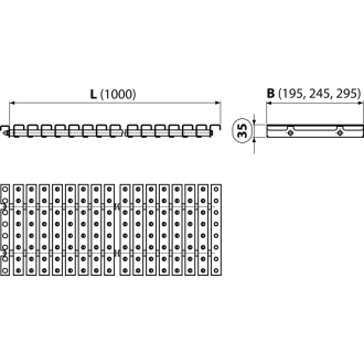 ALCA AP4-245-1000 Bazénový rošt s protišmykom