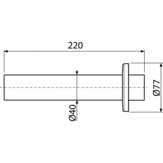 ALCA P046 Rúrka s rozetou DN40