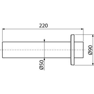 ALCA P047 Rúrka s rozetou DN50