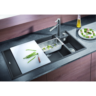Blanco AXIA III 6 S 523474 drez s odkvapom, drez vpravo aluminium drez vstavaný