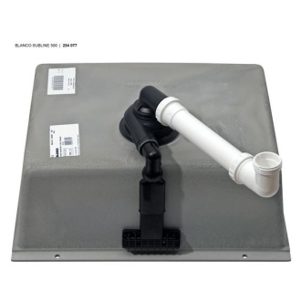 Blanco SUBLINE 500-U Black Edition drez pod dosku čierna Black Edition granit 526 340