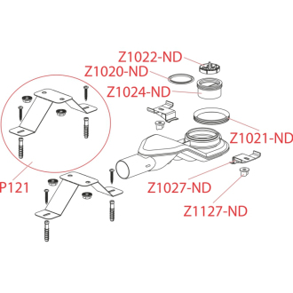 ALCA APZ-S6 Extra-nízky sifón DN40 a sada nastaviteľných nôh