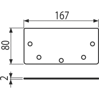 ALCA APR6-P101-135 Čelo pre krabicový žľab 135, nerez AISI 304
