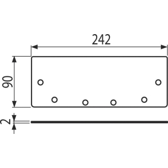 ALCA APR6-P201-210 Čelo pre krabicový žľab 210, nerez AISI 316L