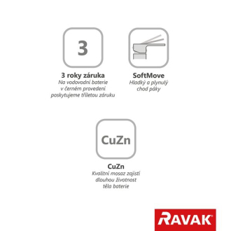 Ravak FL 032.20 Sprchová nástenná, black