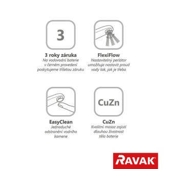 Ravak PU 022.20 Vaňová nástenná, black