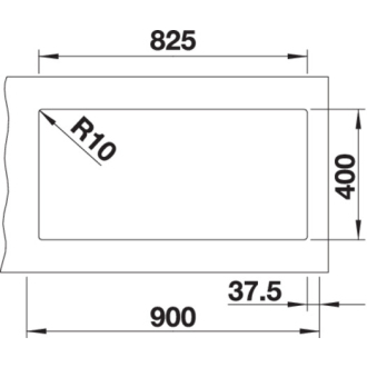 Blanco SUBLINE 480/320-U 523585 dvojdrez, hlavný drez vľavo šedá skala drez pod dosku