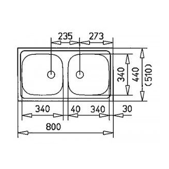 Teka T1173 UNIVERSAL 2B drez nerez 800x440 30000155