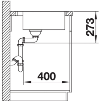 Blanco ZEROX 400-IF/A DURINOX 523100 jednodrez bez odkvapu drez vstavaný/do roviny