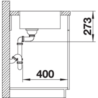 Blanco ZEROX 400-IF DURINOX 523097 jednodrez bez odkvapu drez vstavaný/do roviny