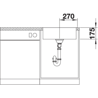 Blanco ZEROX 500-IF DURINOX 523098 jednodrez bez odkvapu drez vstavaný/do roviny