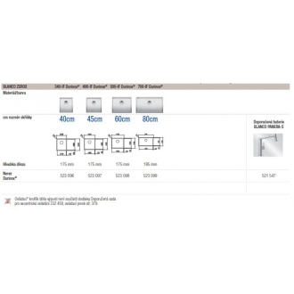 Blanco ZEROX 500-IF DURINOX 523098 jednodrez bez odkvapu drez vstavaný/do roviny