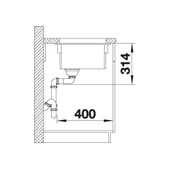 Blanco ETAGON 500-U 525149 jednodrez bez odkvapu žiarivo biela drez pod dosku