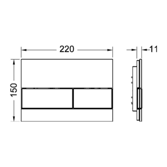 TECEsquare sklo biele,tlač.lesklý CR 9.240.802