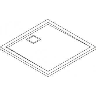 SANSWISS LIVADA sprchová vanička z liateho mramoru, štvorec 90x90x3, 5 cm, biela W20Q09004