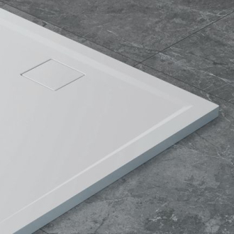 SANSWISS LIVADA sprchová vanička z liateho mramoru, obdĺž.80x120x3,7 cm, biela W20AS08012004