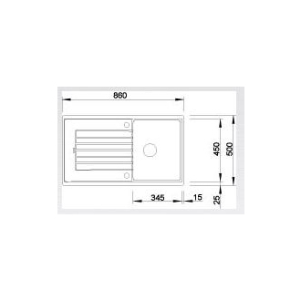 Blanco ZIA 45 SL drez vstavaný antracit granit 516 748
